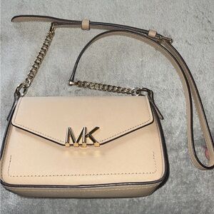 Michael Kors Tan Crossbody Bag with Gold Accents